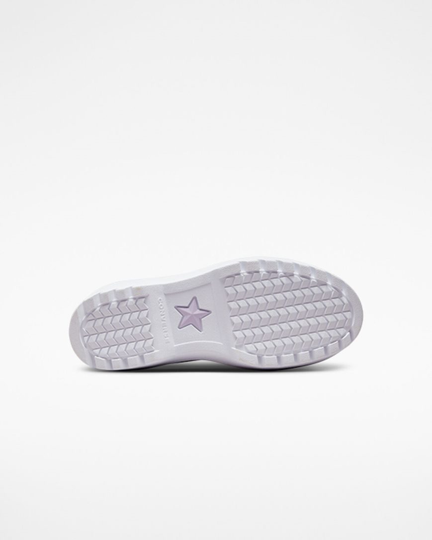Girls' Converse Chuck Taylor All Star Lugged Lift Glitter High Top Platform Shoes Purple / White / Black | AU 38E41B